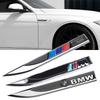 2Pcs Metal Emblem Car Mark Side Wing Badge Sticker Body Fender Decal For BMW M E46 E90 F10 F30 G20 Performance X5 E92 E87 G30