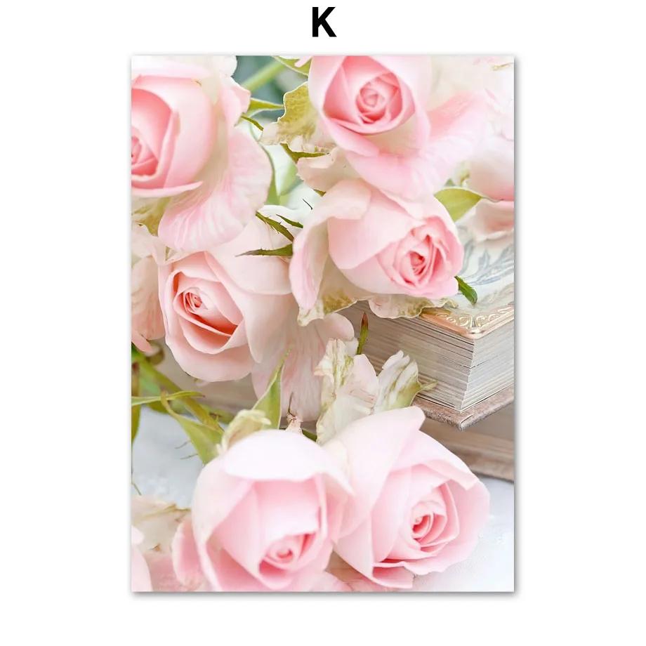 

Розовый вишневый цвет, пион, цветок орхидеи, скандинавские постеры, настенное искусство, холст, живопись и принты, настенные картины для спальни, домашний декор 21x30cm No Framed