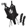 Women Sexy Bodysuit with Thigh Rings Backless Sleeveless Hollow Out Thin See-through Lace Flower Embroidery Spaghetti Strap Skinny Lady Wedding Night