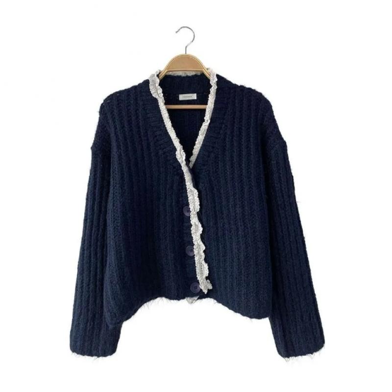 New ArriVals Open Run Women Alpaca Lace V Neck Loose Fit Knit Cardigan