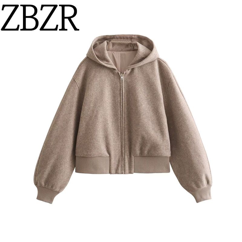 Za Export New Arrival Women's Clothing ZR Fashion Style Fashion Soft Short Pilot Jacket Outwear 1014846