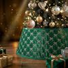 Christmas Velvet Sequin Bow Adjustable Tree Skirt