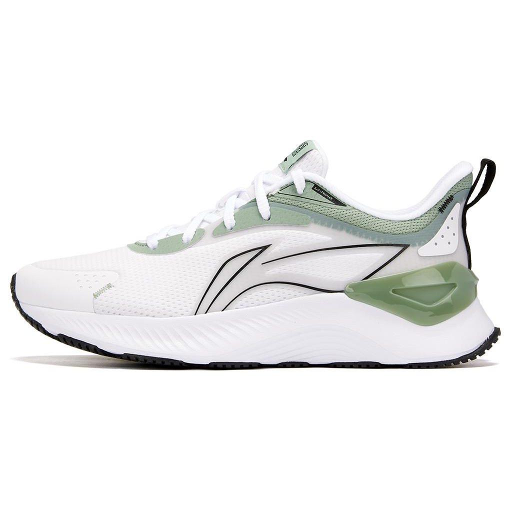 Li Ning YueYing 3.0 Cushioning Abrasion Resistant Breathable Low top Running Shoes Women's White Green ARHU024-3