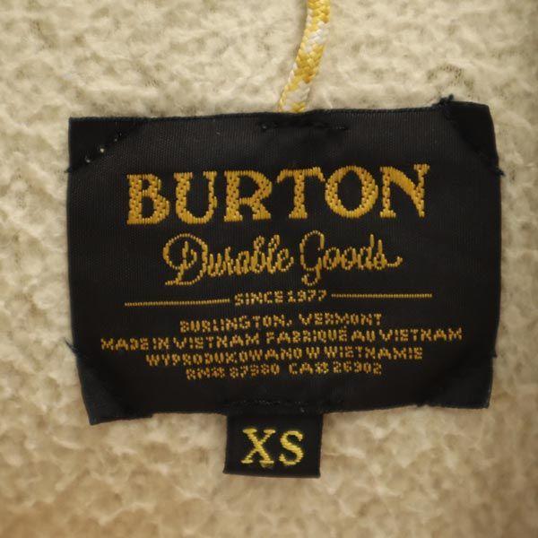 BURTON snow board Long sleeve Pullover Boa Fleece jacket XS Logo Ski Hood Men's Used