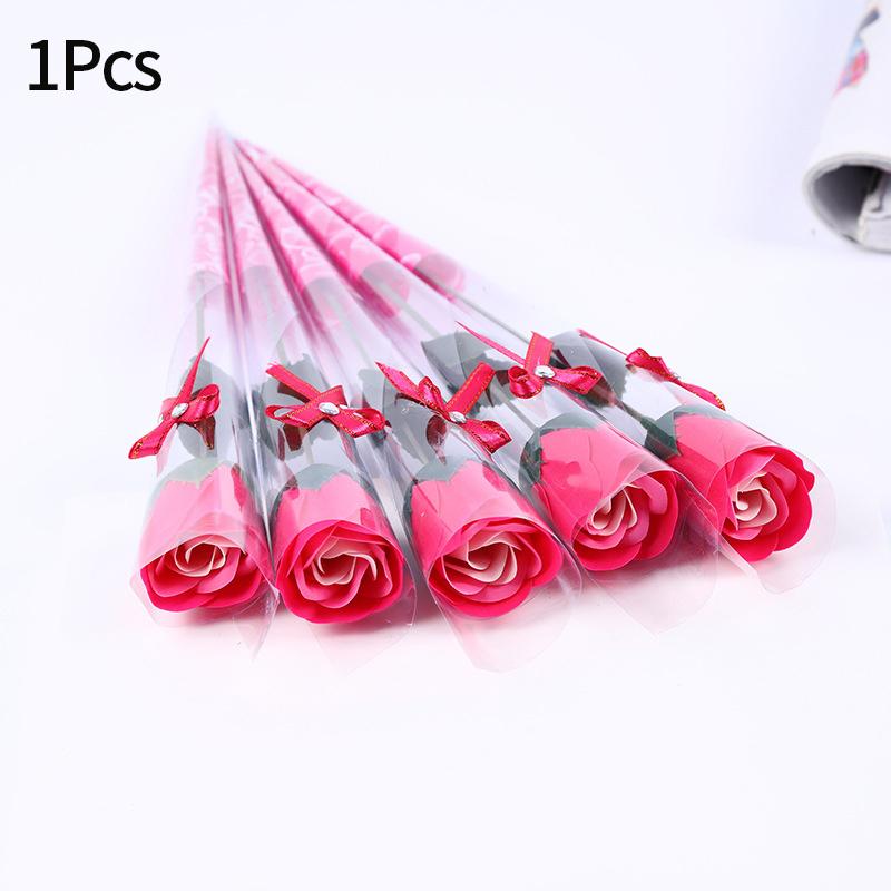 Artificial Soap Rose Bouquet Little Bear Soap Flower Diy Flower Bouquets Wedding Mother'S Day Valentine'S Day Gift Souvenirs