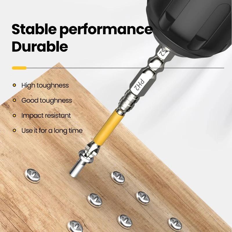 Non-slip PH2 Magnetic Batch Head Cross Screwdriver Hardness Drill Bit Screw Driver Hand Tools 25/50/65/70/90/150mm