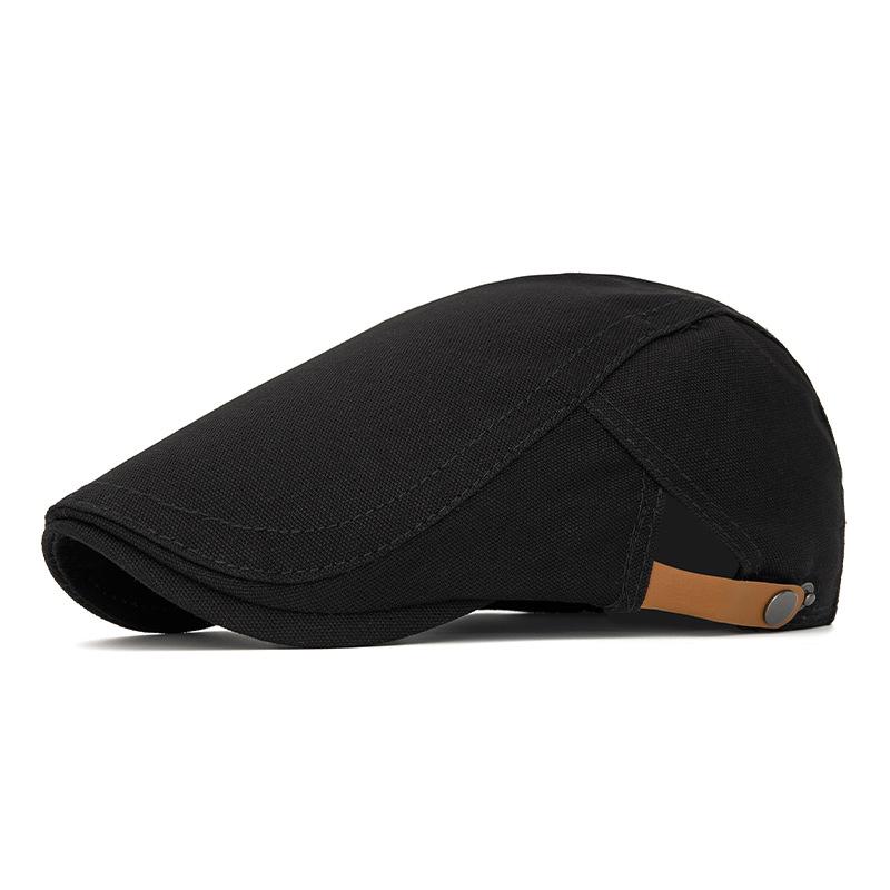 Forward Cap Men s Retro Light Berets British Cap Newsboy Cap чёрный