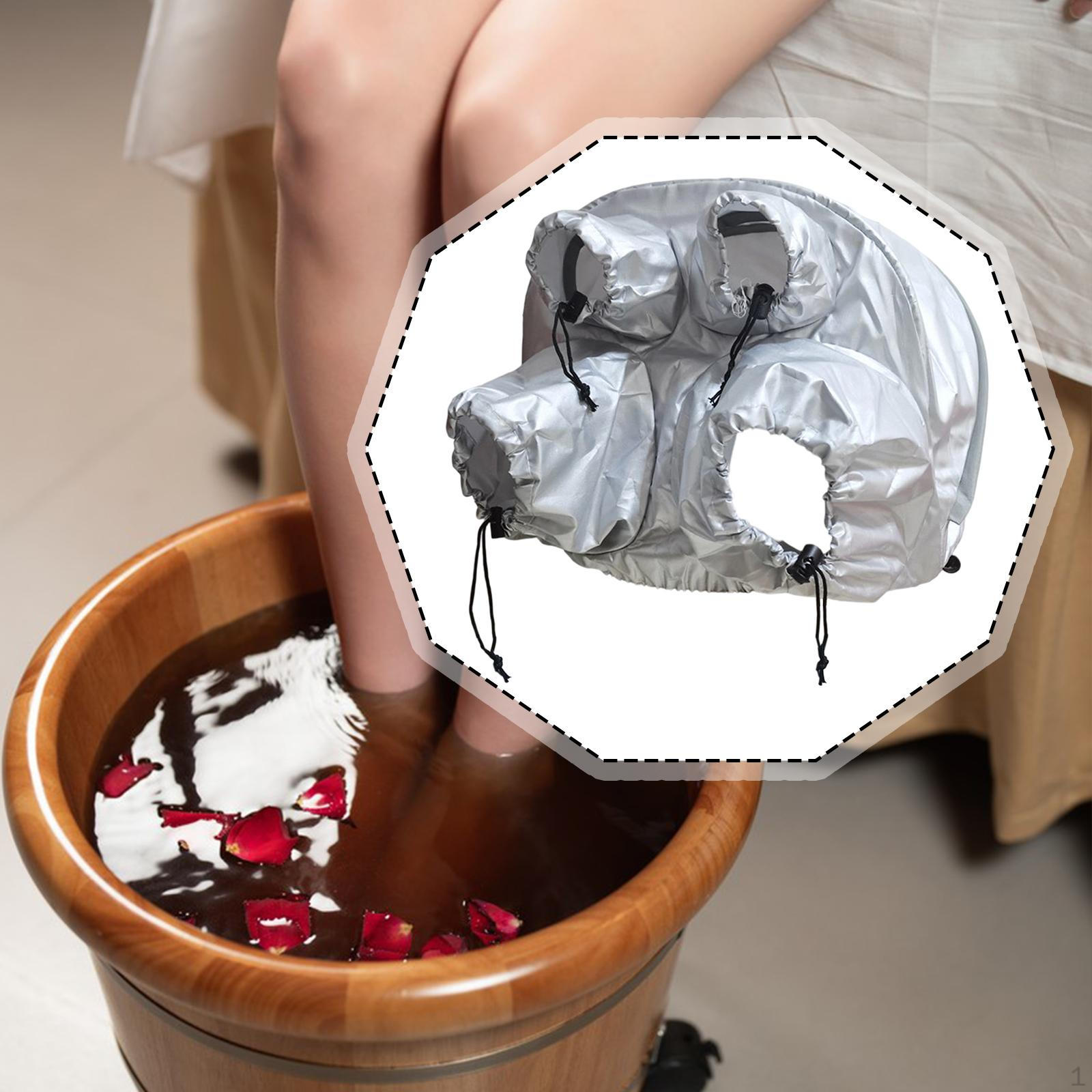 

Бочка для ножной ванны Капюшон Таз для замачивания ног Легкий Удобный Рукав и Крышка для пароварки для
