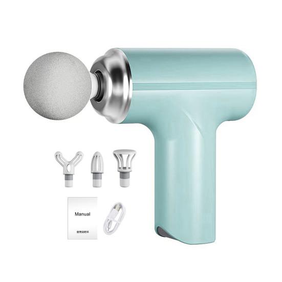 DYS Mini Fascia Massager, Electric Percussion Massager with 4 Massage Heads, Portable Device for Deep Muscle Relaxation