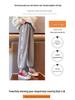 2023 Girls' Plus Velvet Sweatpants: New Autumn/Winter Casual Cuffed Trousers for Middle and Large Children.