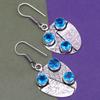 925 Silver Blue London Topaz Sterling Gemstone Earring Earrings Jewelry