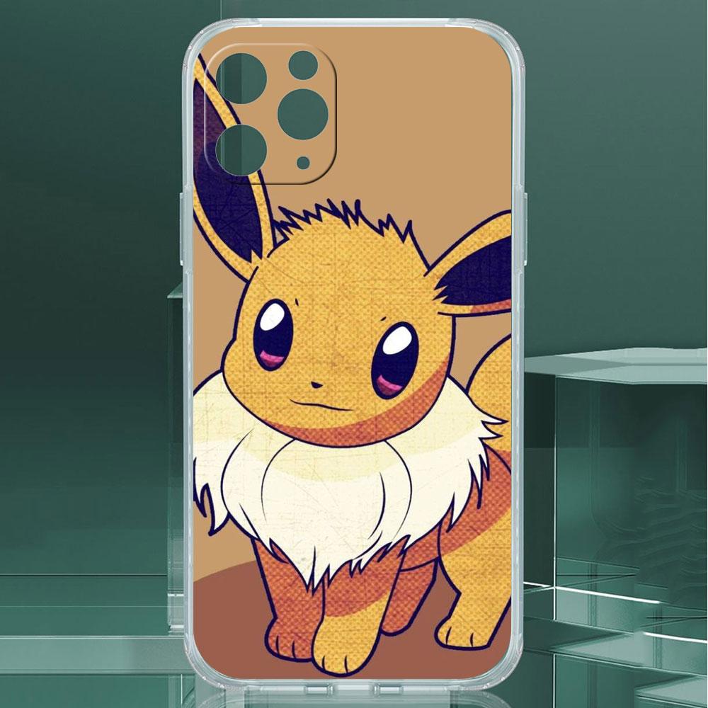 Clear Case For Apple iPhone 11 14 13 Pro 12 7 8 Plus SE 2022 XR X XS Max 6 6S 14Pro Silicone Phone Cover Retro Anime Pokemon