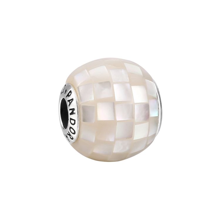 Pandora Essence White Pearl Mosaic Bead Women Jewelry 796079MMW White