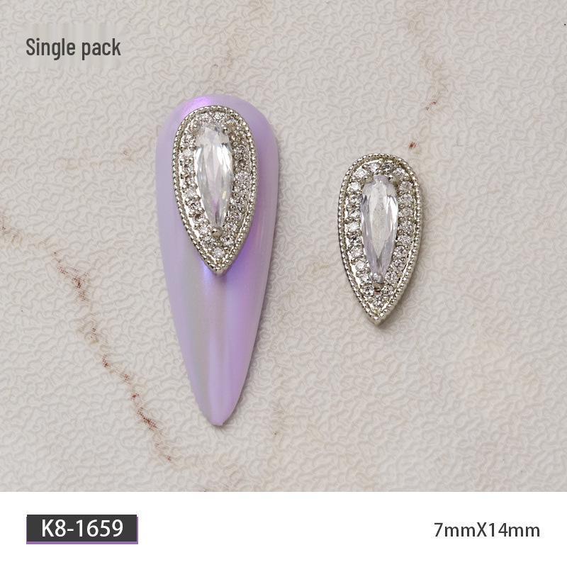 Luxury Zirconia Rhinestone Bow Nail Art Accessories