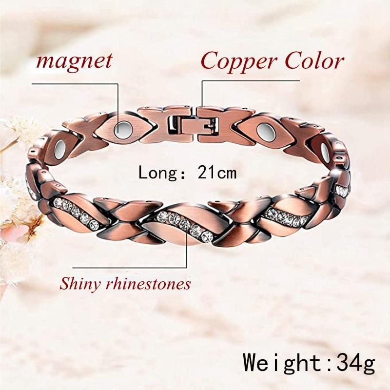 Vintage Zircon Magnetic Bracelets For Women Adjustable Bracelet Jewelry Accessories Party Gift
