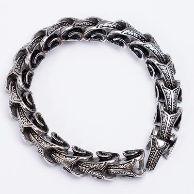 Cool Stainless Steel Dragon Grain Chain Man Bracelet for Men Punk Keel Men's Boys Bracelets & Bangles Jewellery Mannen Armband