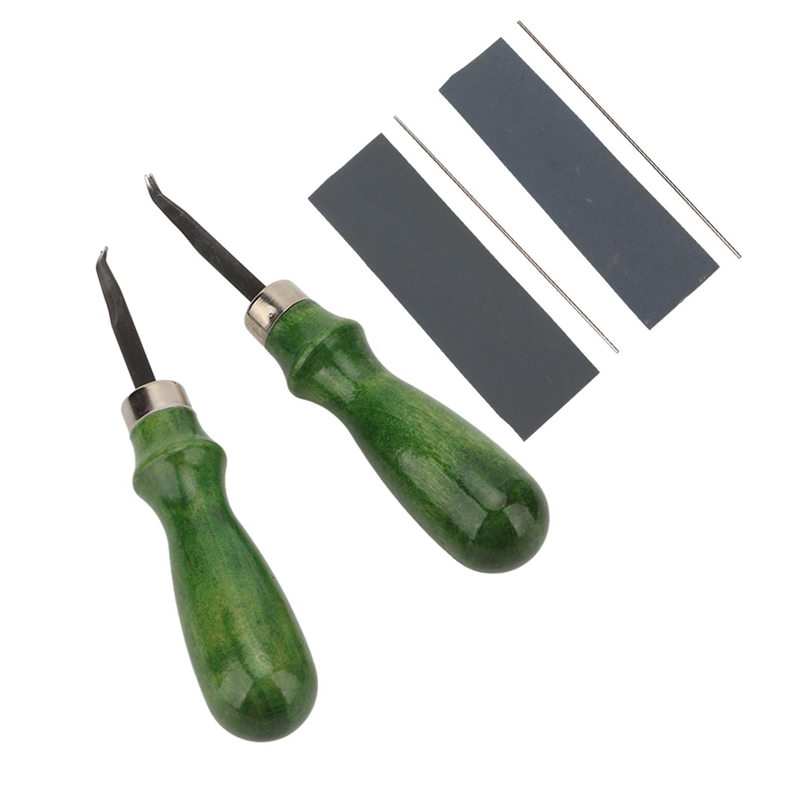 

2 шт. Инструмент для заточки кромок кожи, легированная сталь, высокопрочный инструмент для заточки кромок кожи для самостоятельного изготовления