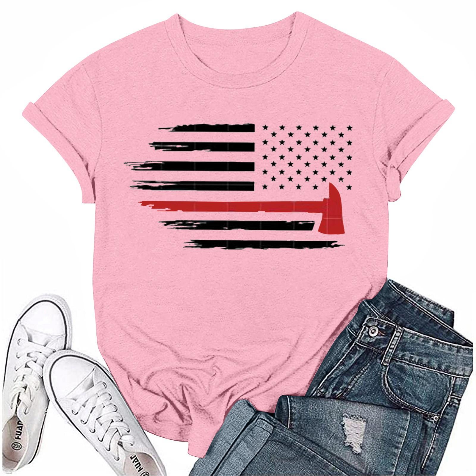 

Женская модная повседневная плиссированная футболка с коротким рукавом с принтом L розовый