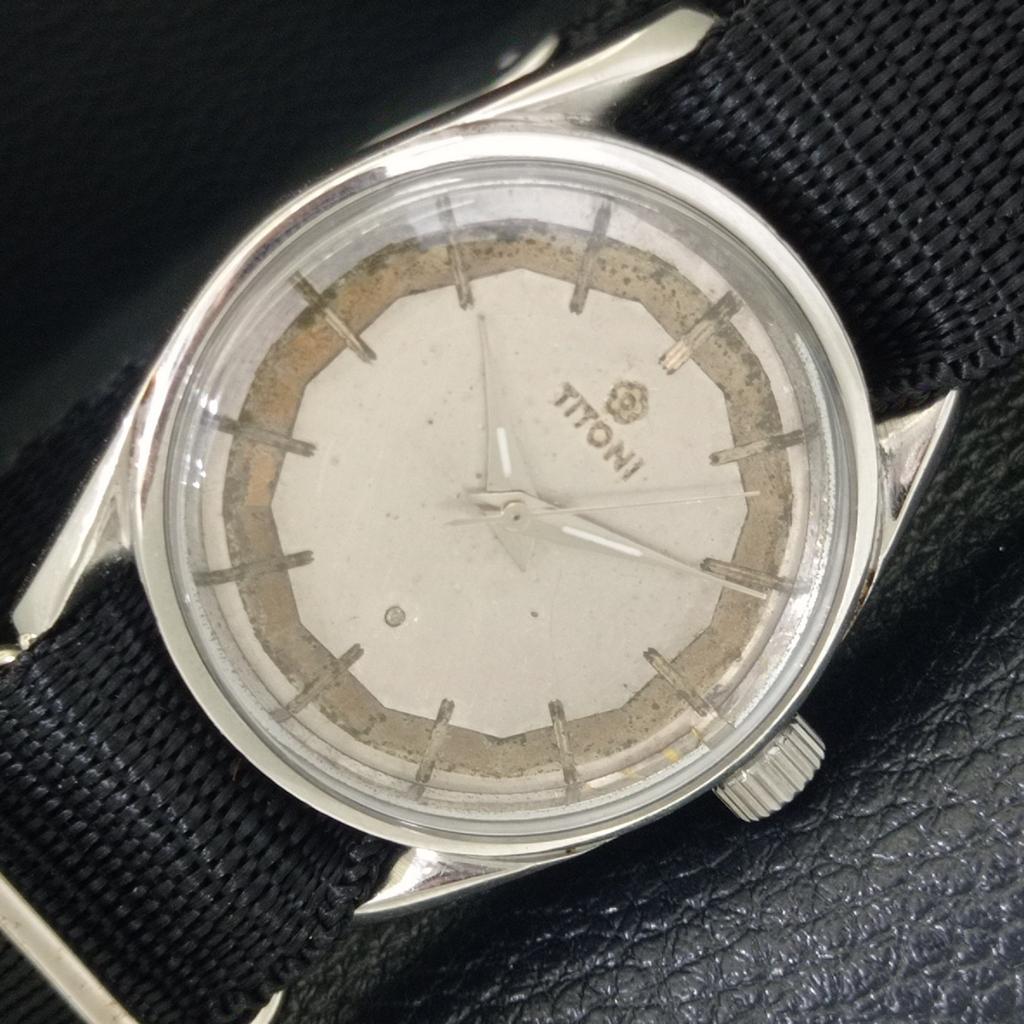 

HAND-WINDING VINTAGE TITONI SWISS MENS ORIGINAL DIAL WATCH a703227-1 R213a-a703227