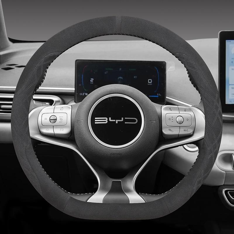 Car Steering Wheel Cover Wrap for BYD DOLPHIN MINI Braid On Steering-Wheel Cover Holder Handbar Protector Auto Cute Accessories