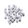 30Pcs/Lot 8mm Acrylic Dice Beads Square Shape Spaced Loose Beads for DIY Bracelet Necklace Charms Jewelry Making Accessories