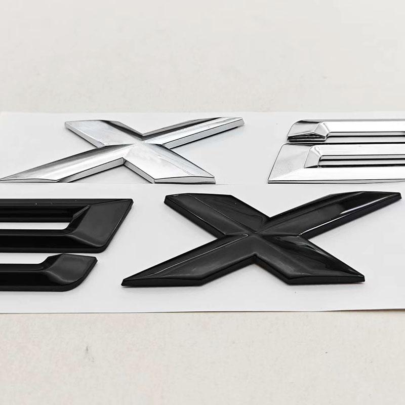 NEW 3D ABS Car Styling Logo X2 X4 Badge Sticker Rear Trunk Emblem Decals For BMW X2 X4 F39 F26 Auto Marking Accessories