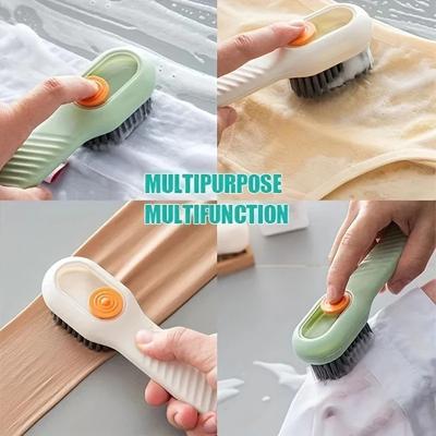Multifunctional Liquid Shoe Cleaning Brush with Soap Dispenser Shoe Laundry Brush Scrub Brushes Soft Bristle Shoes Cleaner Brush
