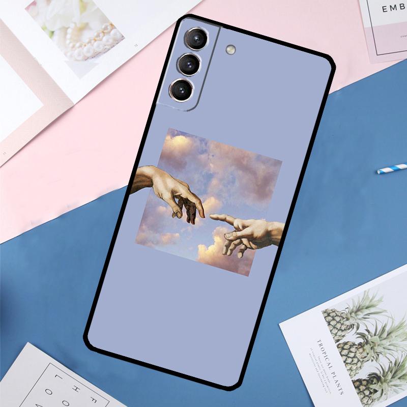 Michelangelo Art Case For Samsung Galaxy S25 Ultra S24 S23 S22 S21 Ultra S9 S10 Plus S23 FE S25 FE Back Cover