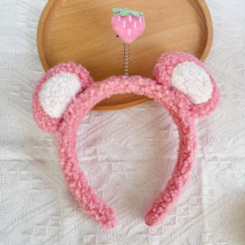 Cartoon Plush Headband: Cute Hair Accessory for Women & Kids, Perfect for Face Washing