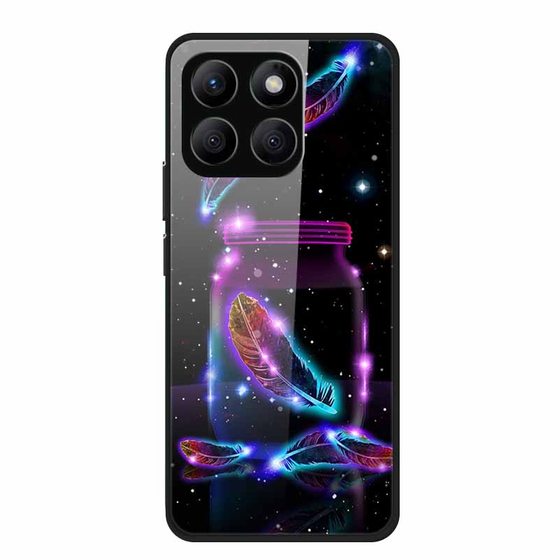 Glass Hard Back Cover For Honor X8C X8B X8 4G 5G Honor 400 Smart Phone Case Soft TPU Bumper Tempered Glass Case Coque Funda Capa