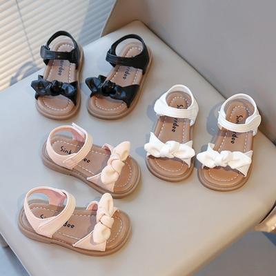 Girls' Sandals Summer New Children's Sandals Soft Bottom Anti Slip Princess Shoes Fashion Girls' Beach Shoes Bow Girls' Shoes