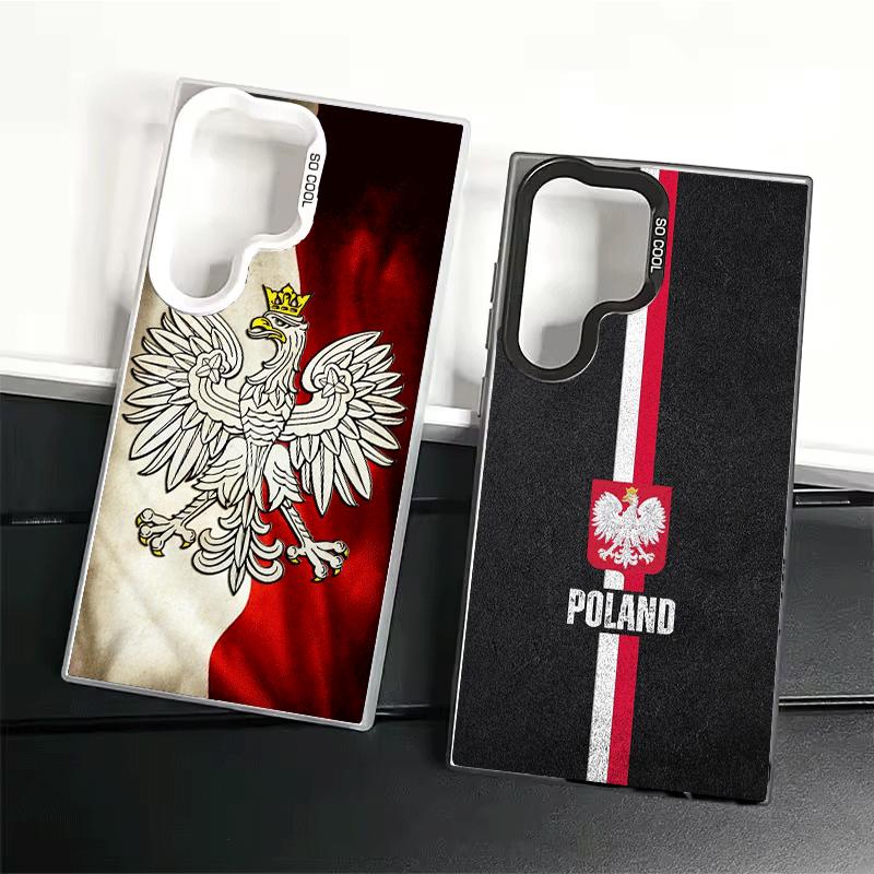 Poland Flag White Red Soft Phone Case for Samsung Galaxy S24 S25 FE S26 Edge S23 Ultra S22 Plus S21 + Shockproof Cover Back Shel