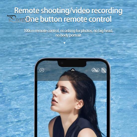 Selfie Remote Shutter Control Long Distance Hands-free Quick Response Video Shooting Smart Mini Bluetooth-compatible for Photography
