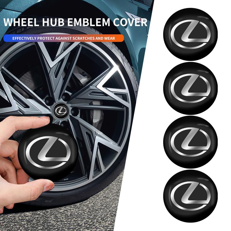 4 ks 56mm středové krytky kol auta Samolepky Znak Obtisk vodotěsné pro Lexus ES300 RX330 RX300 GS300 IS250 IS200 CT200h NX RX