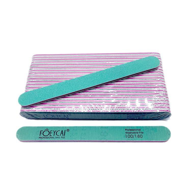 Green 100/180 Grit Washable Nail File - Polishing and Shaping Tool