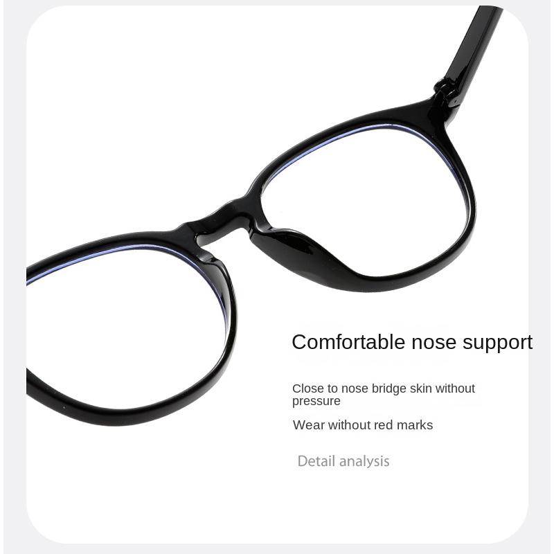 Unisex Square Plastic Frame Trendy Anti-Blue Light Clear Glasses For Back To School Clothing Accessories.