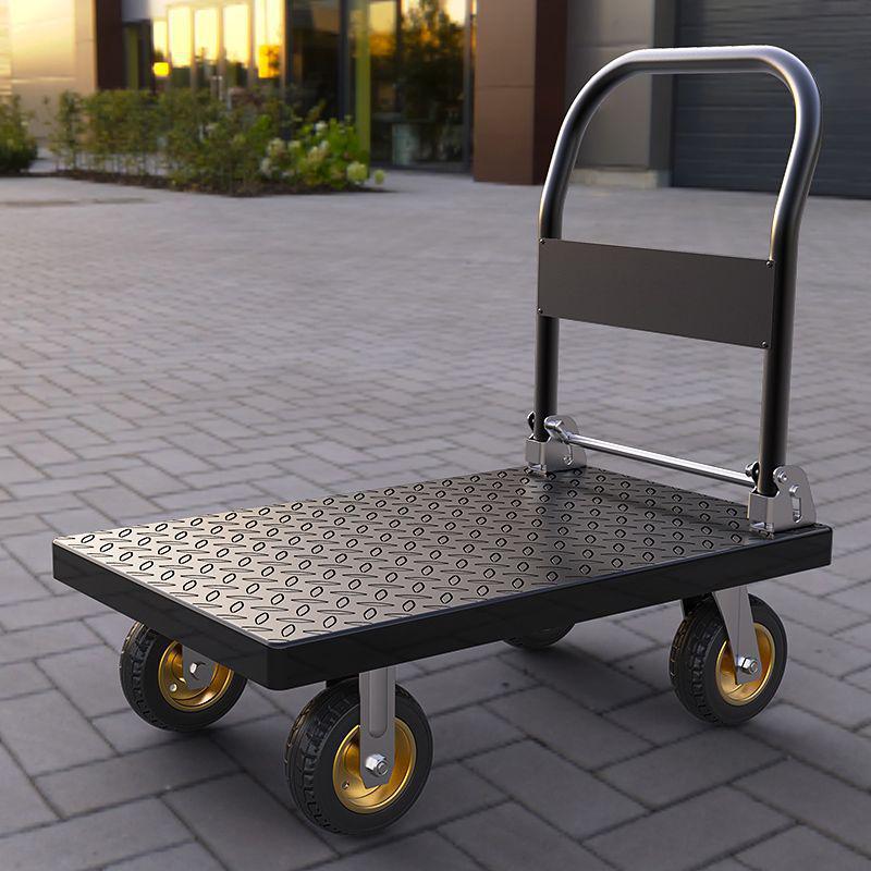 Foldable Steel Hand Truck: Portable Small Trolley for Transporting Goods