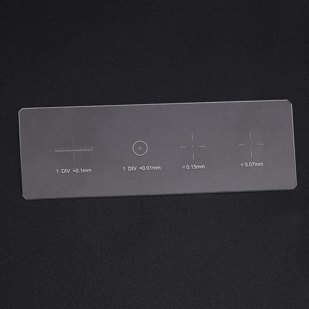 

Microscope Calibration Slide Eyepiece Micrometer K9 Optical Glass Transparent Microscope Objective Micrometer Calibration Glass Slide Stage Micrometer