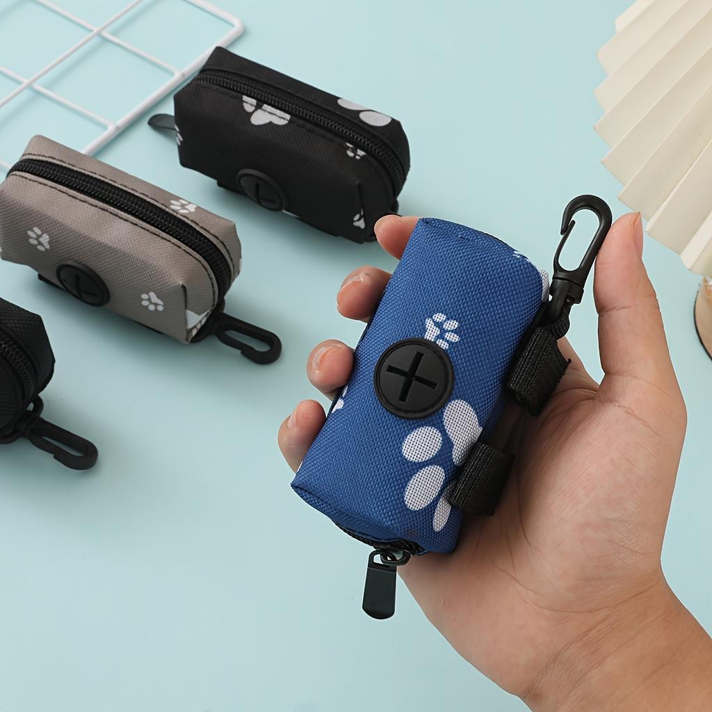 Portable Dog Waste Bag Dispenser - Durable Polyester, Convenient Pet Poop Bag Holder for Outdoor Use