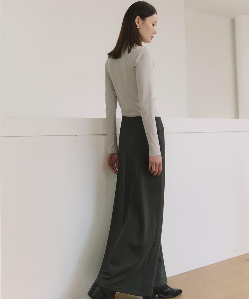 Riorg Coc Flare Long Skirt Charcoal