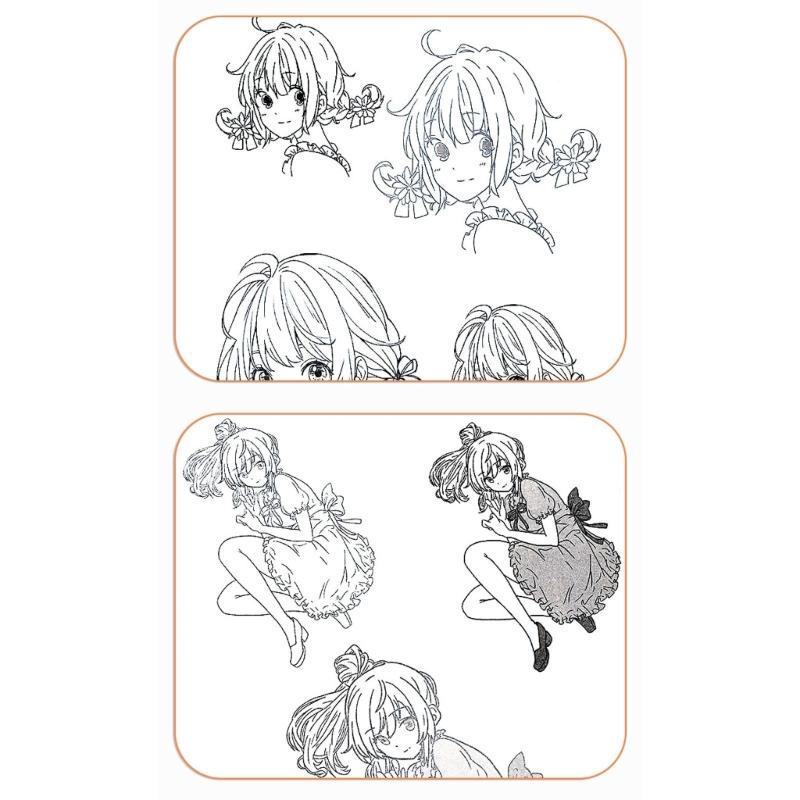 Animes Character Line Art Drawing Book Reusable Tracing Sketchbook For Aspiring Artists