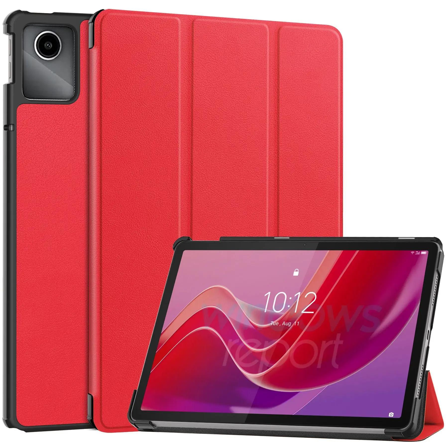 Tablet Case For Lenovo Tab M11 Xiaoxin Pad Flip Cover Tri-Fold Degree Anti-drop Protective Case For Xiaoxin Pad красный
