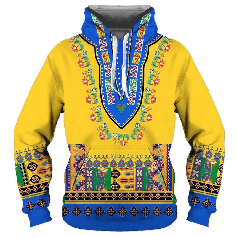 

3D-принт Мужские африканские винтажные толстовки с капюшоном Толстовки Повседневные свободные толстовки с капюшоном Уличная одежда в стиле хип-хоп Спортивный костюм Мужская одежда 6XL