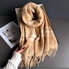 Winter Warmer Scarf For Women Men Thickened Neck Tassel Pashmina Shawl Faux Cashmere Warps Autumn Elegant Ladies Blanket