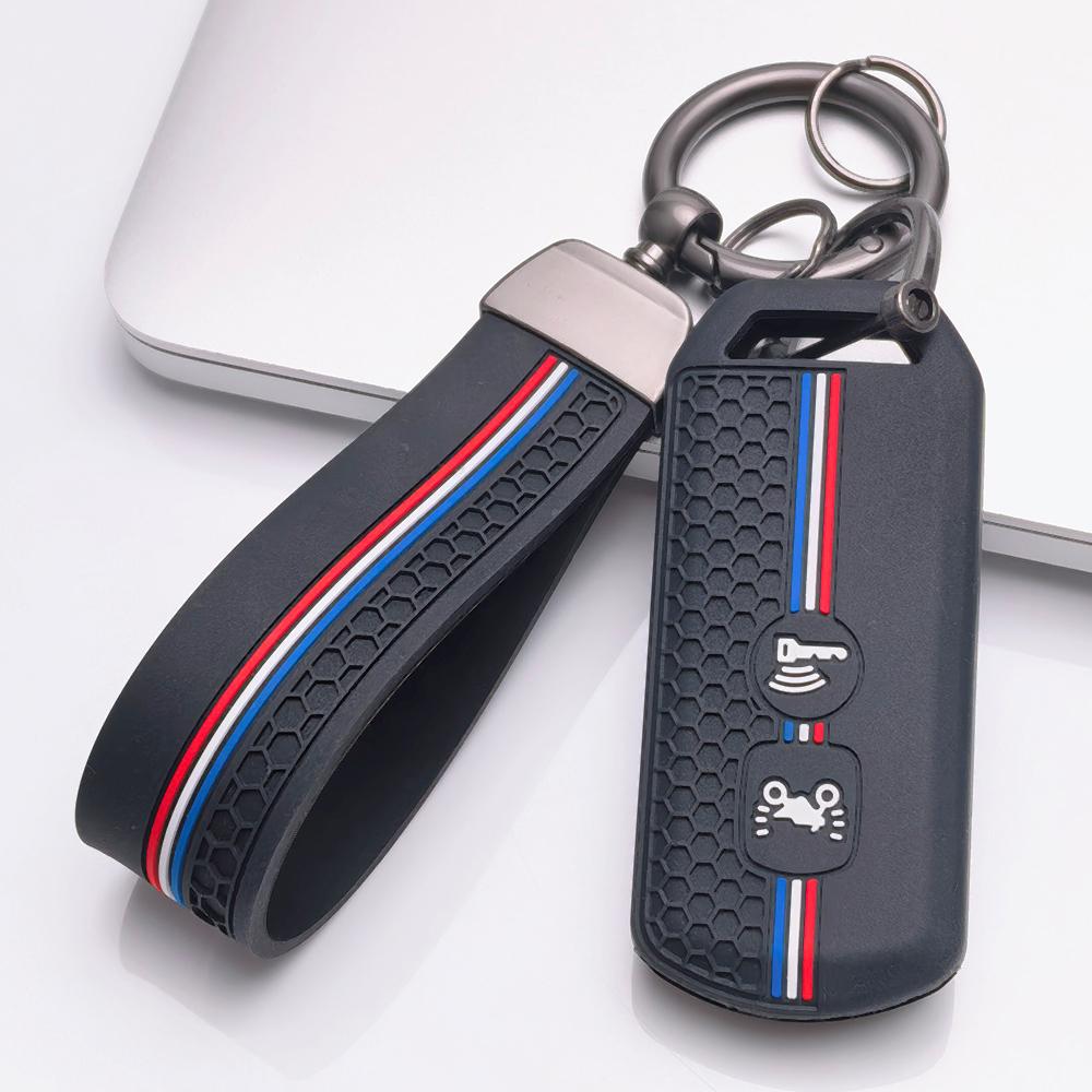 Key Cover for Honda PCX 125 150 160 with Keychain Anti-Scratch Surface Shockproof Structure Soft Grip Texture Easy Install Design Car Remote Accessory