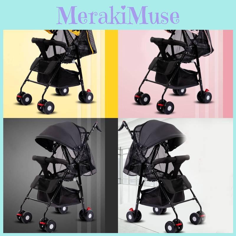 Stroller Ultra Kids Lightweight Foldable Convertible Seat One Rotation Button
