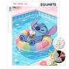 Disney Pearl Art Painting Home Wall Decor Stitch Drinking Bubble Tea Art Crafts Handmade DIY Adult/Beginner Gift Creative Home Decor Frameless