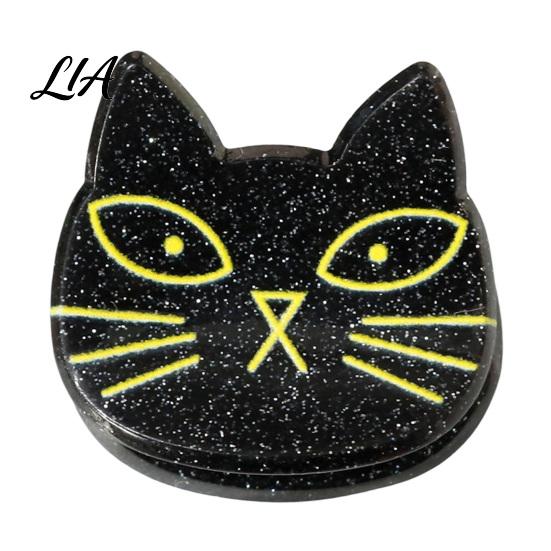 Black Cat Spider Witch Hat Accessories Halloween Cartoon Hair Clips for Women Girls, Acrylic Glitter Pumpkin/Ghost/Bat/Cat Accessories, Cute