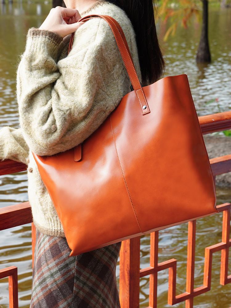 Zency Fashion Genuine Leather Women Tote Large Capacity