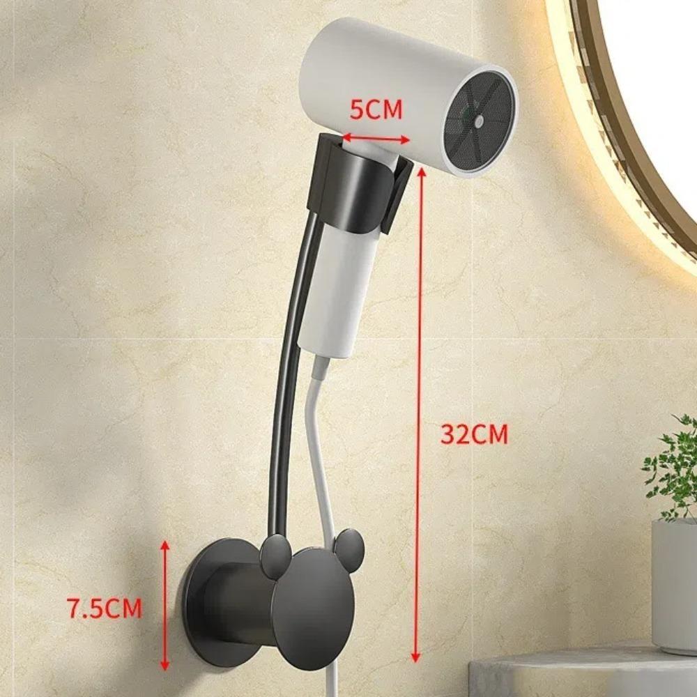 Free Hands Hairdryer Storage Rack Wall-mounted Air Duct Storage Rack Hair Dryer Organizer  Bathroom